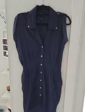 Caribbean Queen Navy Collared Shirt